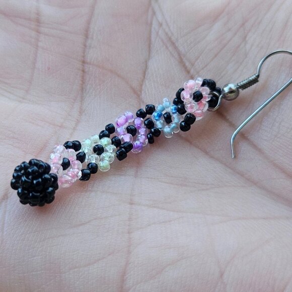 Women Earrings Multi Color Beads Drop Down Fashion Jewelry Earrings - Picture 5 of 10